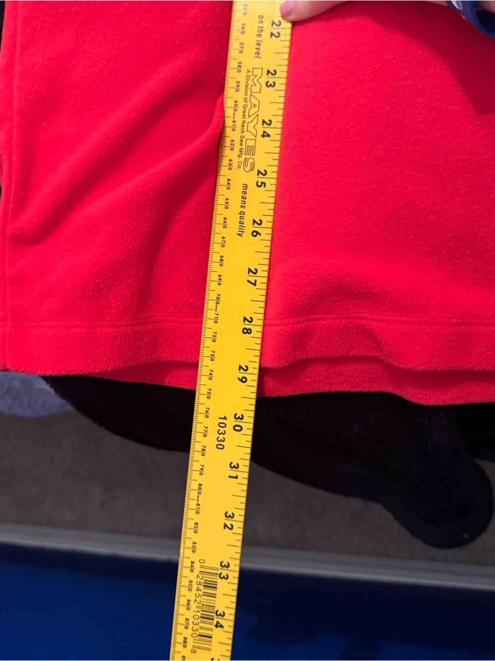 The North Face Red Fleece Pullover with Black Neck Label - Picture 8 of 8
